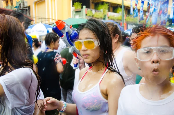 Songkran festival v Thajsku — Stock fotografie