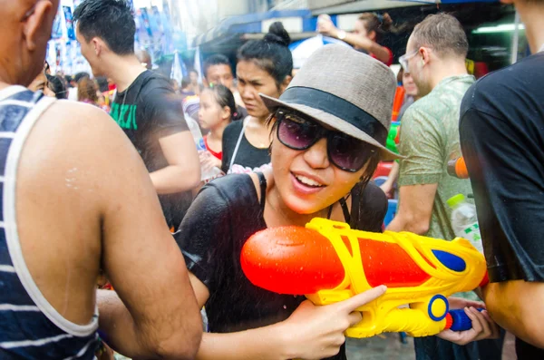 Songkran festival i thailand — Stockfoto