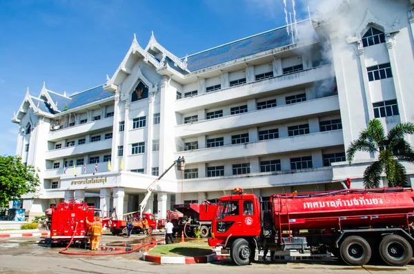 Öva plan brandskydd och kontroll — Stockfoto