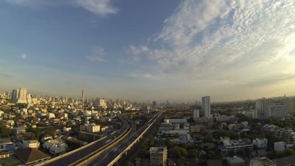 Bangkok en la tarde temprana, Tailandia . — Vídeo de stock