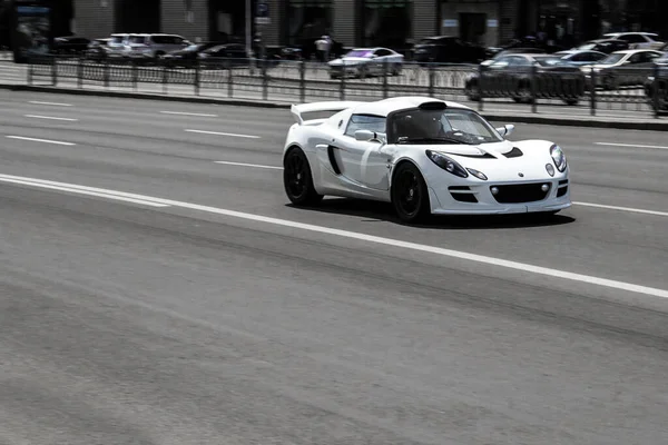 Kiev Ukraine May 2021 Lotus Exige Motion English Supercar Road — Stock Photo, Image