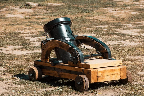 Cañón Viejo Una Vieja Arma Histórica Para Archivo —  Fotos de Stock