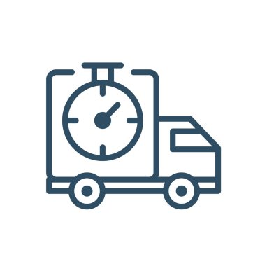 Delivery truck and clock icon