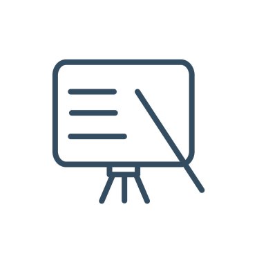 Presentation line icon illustration