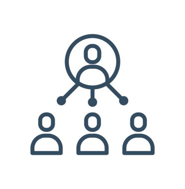 Coordinating line icon with people