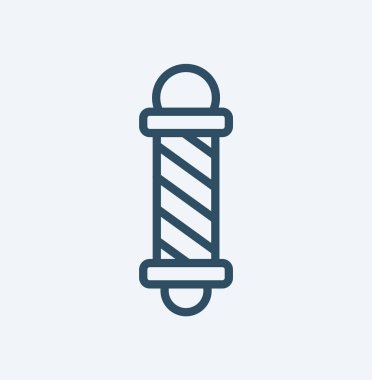 Barber shop pole line icon