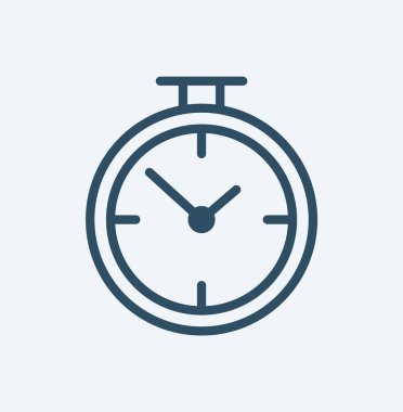 Speed Timer Line Icon. Editable Stroke.