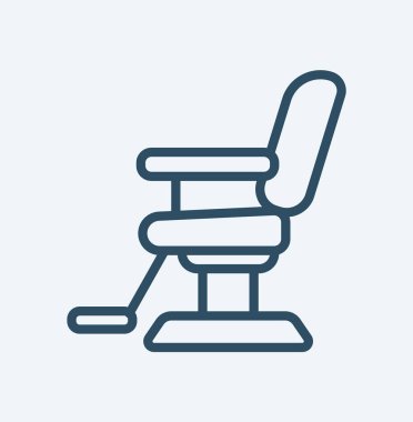 Berber koltuğu vektör simgesi. mobil konsept ve web tasarımı için düz tabela dolu. berber salonu koltuk glyph simgesi. Sembol, logo illüstrasyonu. Piksel mükemmel vektör grafikleri