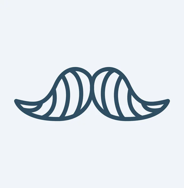 Vector Mustache Line Icon Background Masculine Male Father Fashion Element — Stockvektor