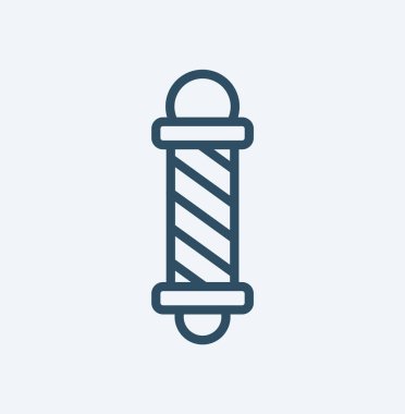 Barber shop pole line icon