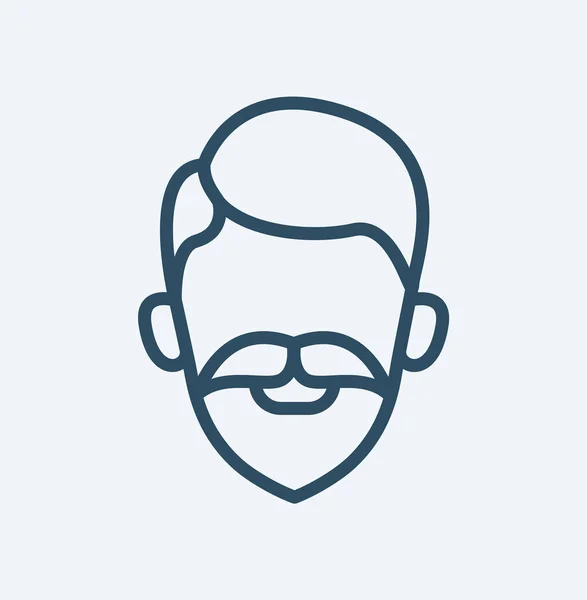 Vector Bearded Man Faces Haircut Style Pack — Stockfoto