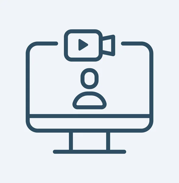 Video Conference Group Call Icon — Stockfoto