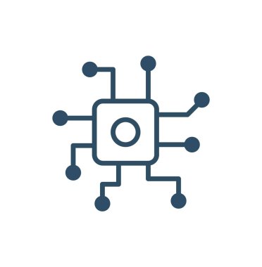 Cpu işlemci simgesi vektör çizimi - vektör