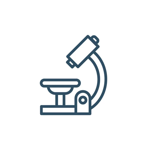 Lab Microscope Icon Line Version Microscope Outline Filled Vector Sign — Wektor stockowy