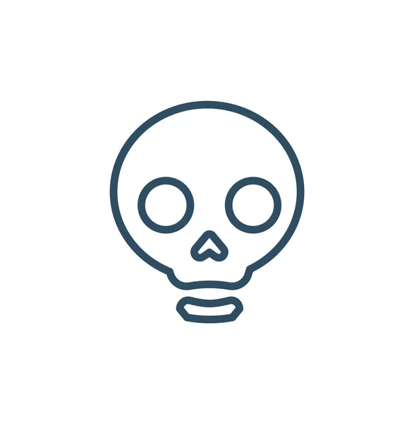 Skull Crossbone Vector Pirate Icon Logo Halloween Ghost Graphic Symbol — Stock Vector