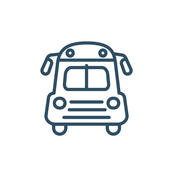 School Bus Schoolbus Transportation Vehicle Flat Icon Apps Websites — Vetor de Stock