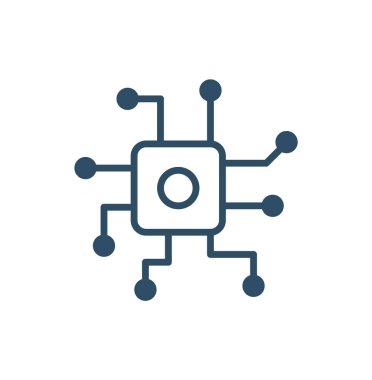 Cpu işlemci simgesi vektör çizimi - vektör