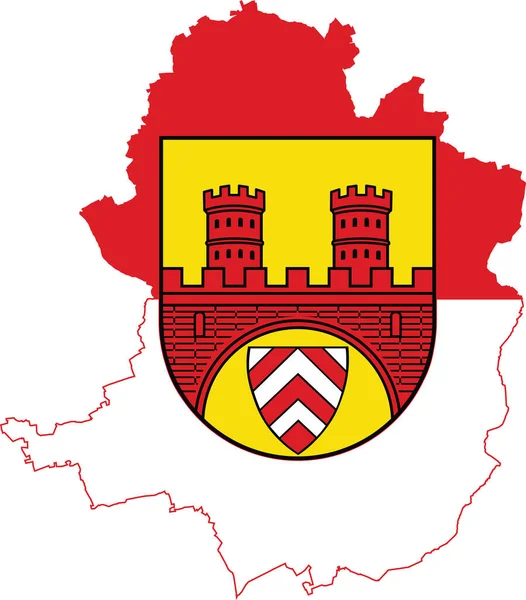 Απλός Διανυσματικός Χάρτης Διοικητικών Σημαιών Της Γερμανικής Περιφερειακής Πρωτεύουσας Bielefeld — Διανυσματικό Αρχείο