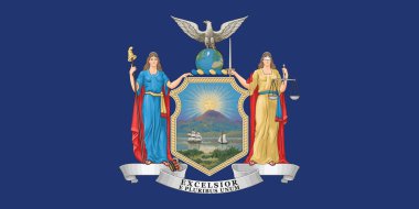 ABD 'nin New York eyaletinin resmi vektör bayrağı