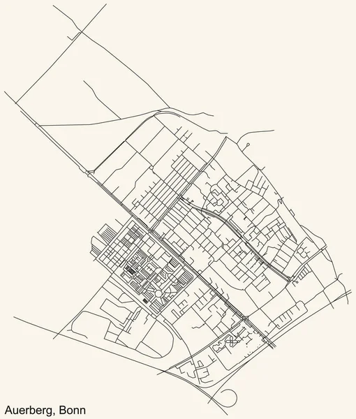 Navegación Detallada Calle Urbana Mapa Sobre Fondo Beige Vintage Del — Vector de stock