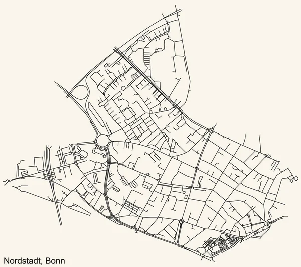 Navegação Detalhada Mapa Estradas Urbanas Rua Fundo Bege Vintage Bairro — Vetor de Stock