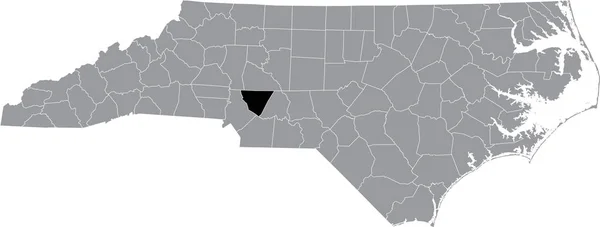 Mapa Ubicación Resaltado Negro Del Condado Cabarrus Dentro Del Mapa — Archivo Imágenes Vectoriales