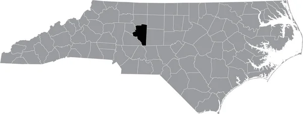 Mapa Ubicación Resaltado Negro Del Condado Davidson Dentro Del Mapa — Vector de stock