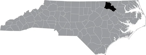 Mapa Ubicación Resaltado Negro Del Condado Halifax Dentro Del Mapa — Vector de stock