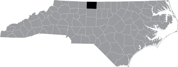 Preto Destaque Mapa Localização Condado Rockingham Dentro Cinza Mapa Administrativo — Vetor de Stock