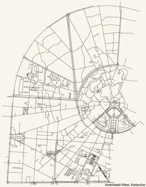 Navegación Detallada Calle Urbana Mapa Carreteras Vintage Beige Fondo Del — Vector de stock
