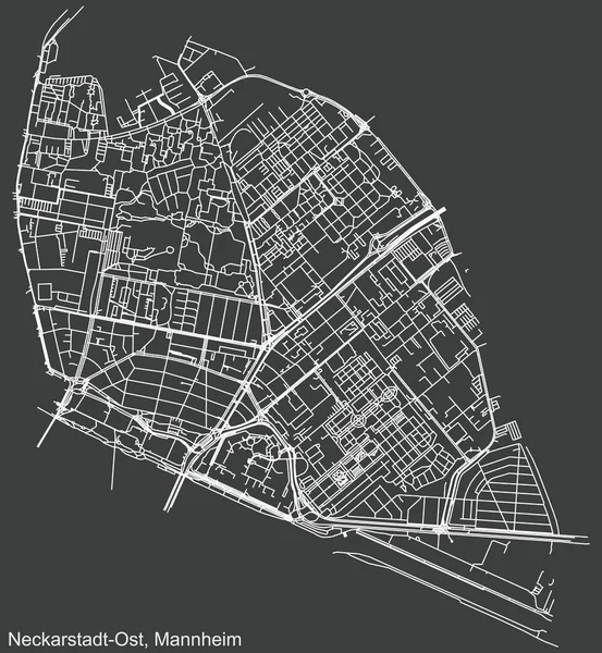 Navegação Detalhada Mapa Estradas Rua Urbanas Fundo Bege Vintage Bairro — Vetor de Stock