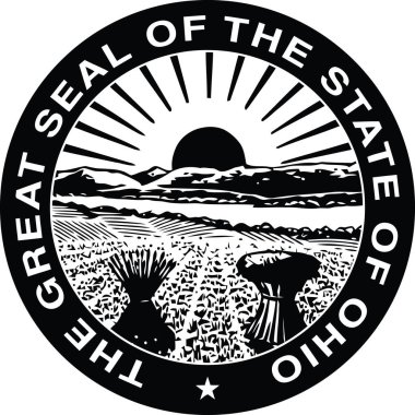 Official current vector great seal of the Federal State of Ohio, USA clipart