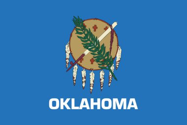 ABD, Oklahoma Federal Eyaleti resmi vektör bayrağı