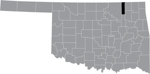 Black Podkreślił Mapę Lokalizacji Washington County Wewnątrz Szarej Mapy Administracyjnej — Wektor stockowy