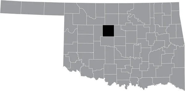 블랙은 킹피셔 카운티의 지도를 오클라호마 — 스톡 벡터