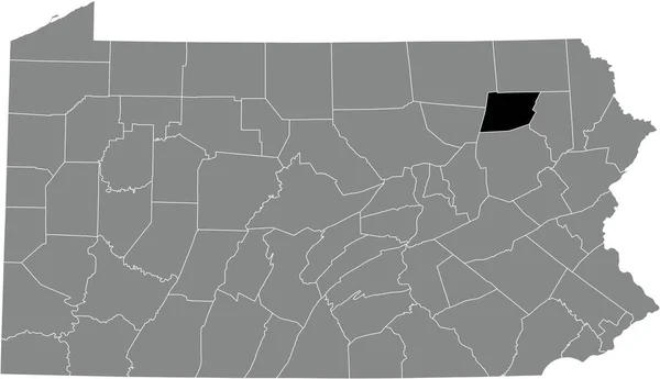 Preto Destaque Mapa Localização Condado Wyoming Dentro Cinza Mapa Administrativo — Vetor de Stock