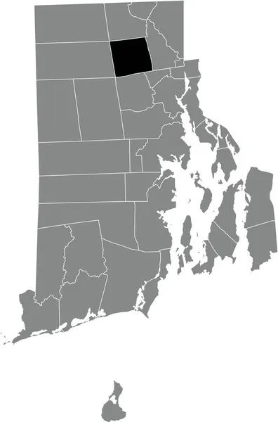 Carte Localisation Surbrillance Noire Smithfield Intérieur Carte Administrative Grise État — Image vectorielle