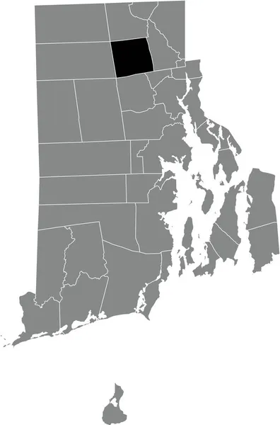 Mapa Ubicación Resaltado Negro Del Smithfield Dentro Del Mapa Administrativo — Vector de stock