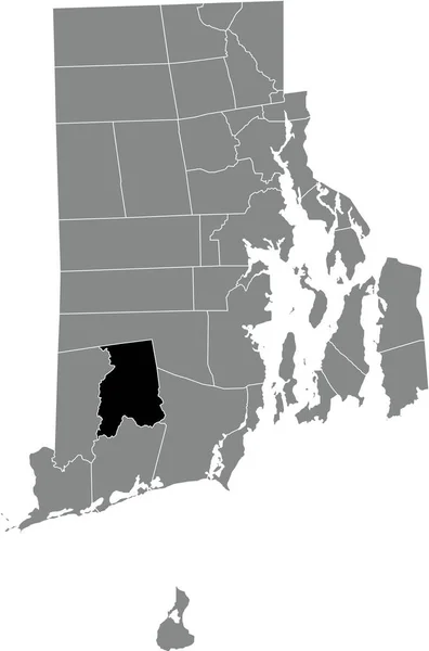 Preto Destaque Mapa Localização Richmond Dentro Cinza Mapa Administrativo Estado — Vetor de Stock