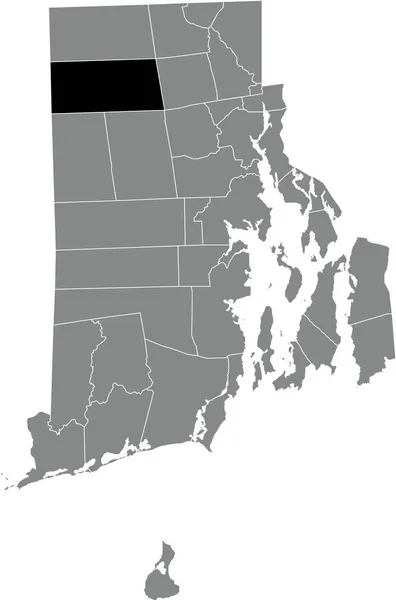 Mapa Ubicación Resaltado Negro Del Glocester Dentro Del Mapa Administrativo — Archivo Imágenes Vectoriales