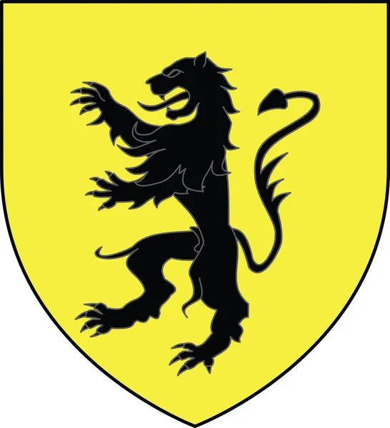Offizielle Wappenvektordarstellung Der Luxemburgischen Regionalhauptstadt Dudelange Luxemburg — Stockvektor