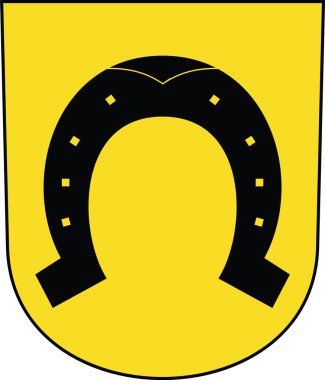 İsviçre 'nin bölgesel başkenti Zürih' in Çeyrek Mahallesi 'nin resmi arma vektör illüstrasyonu