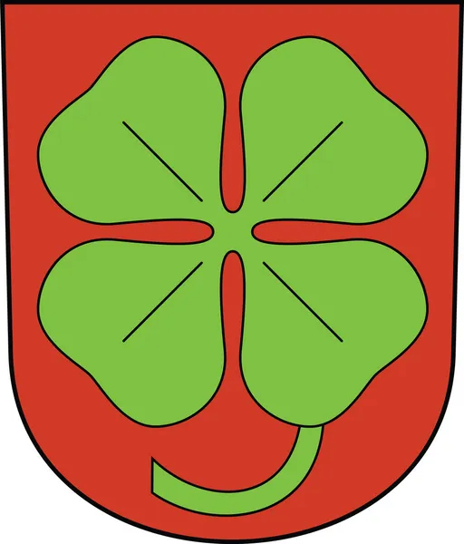 Oficjalny Herb Wektor Ilustracja Dzielnicy Hottingen Sąsiedztwo Szwajcarskiej Stolicy Regionu — Wektor stockowy