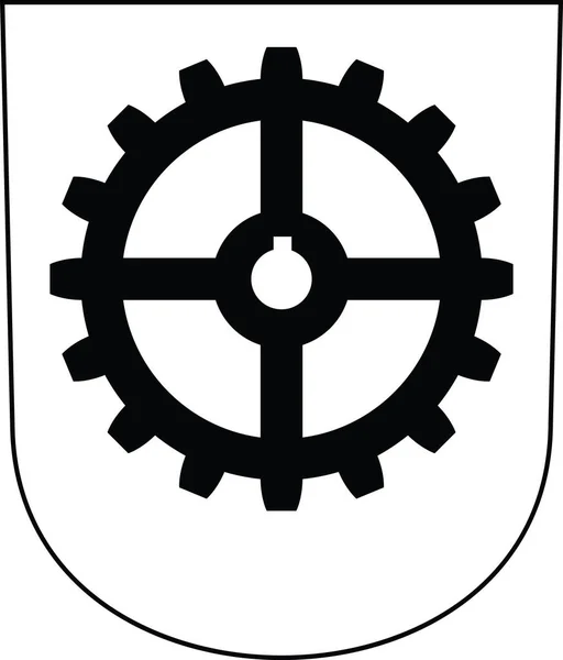 スイス連邦共和国の首都チューリッヒの第5工業地区の紋章ベクトルイラスト — ストックベクタ