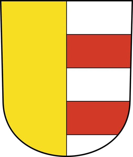Oficjalny Herb Wektor Ilustracja Kwartału Wollishofen Sąsiedztwo Szwajcarskiej Stolicy Regionu — Wektor stockowy