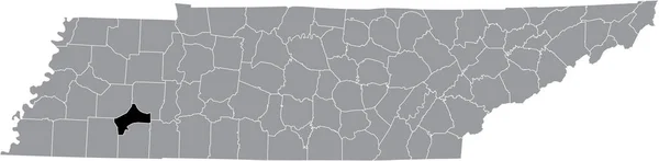 Чорні Виділили Карту Розташування Округу Честер Всередині Сірої Адміністративної Карти — стоковий вектор