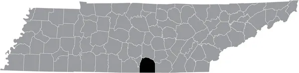 Preto Destaque Mapa Localização Condado Franklin Dentro Cinza Mapa Administrativo — Vetor de Stock