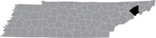 Mappa Nera Della Contea Greene All Interno Della Mappa Amministrativa — Vettoriale Stock