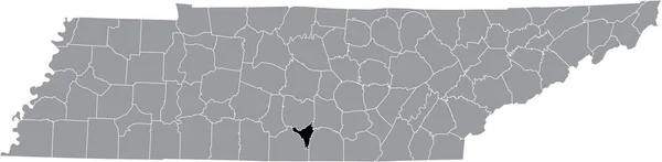 Preto Destaque Mapa Localização Condado Moore Dentro Cinza Mapa Administrativo —  Vetores de Stock