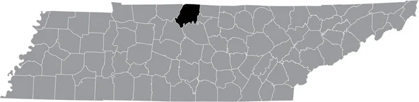 Mappa Nera Della Contea Sumner All Interno Della Mappa Amministrativa — Vettoriale Stock